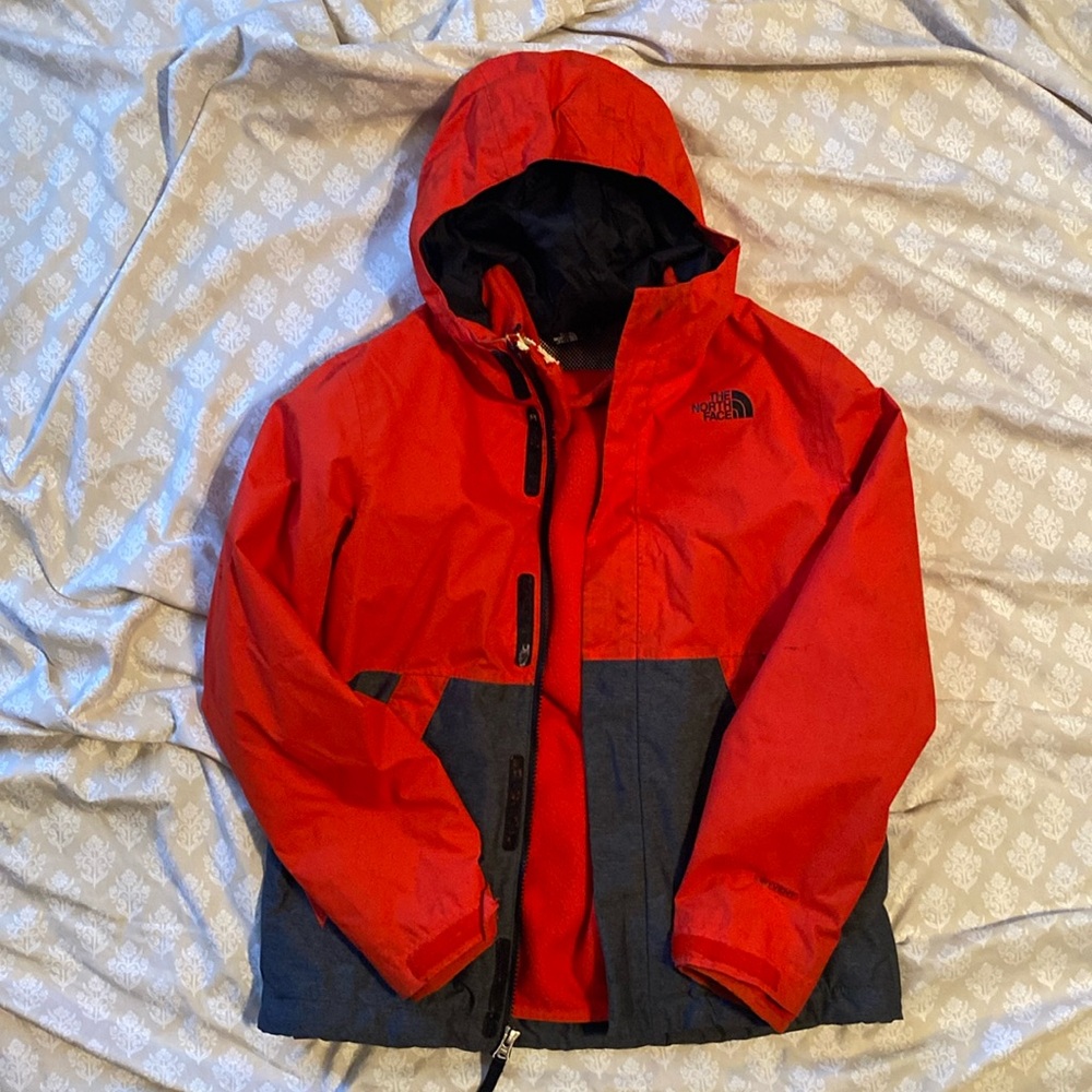 Kids 10/12 The North Face jacket with detachable fleece liner